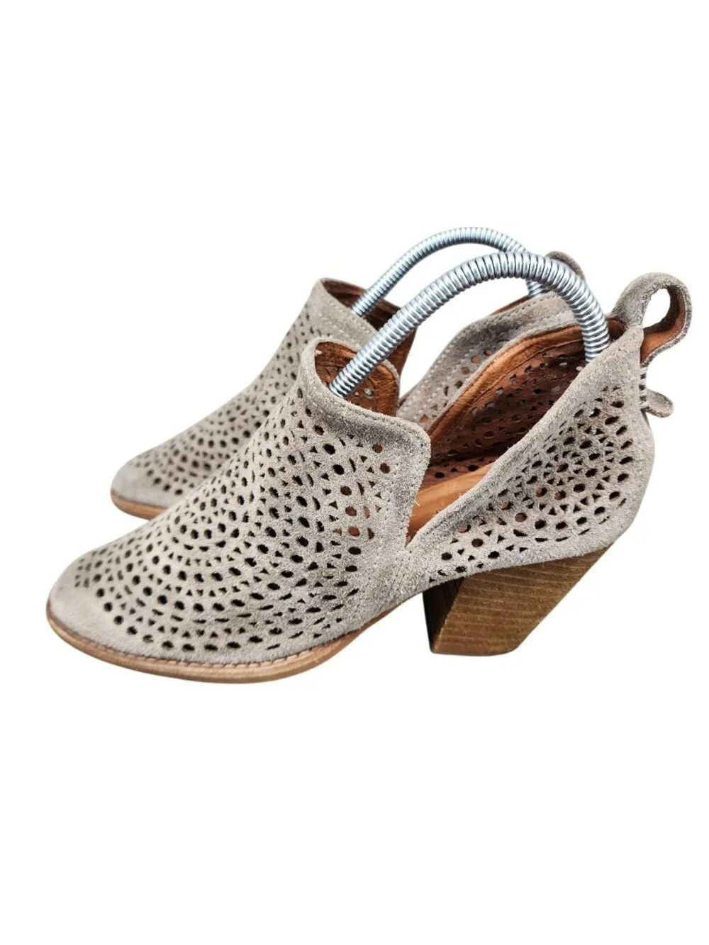 Jeffrey Campbell Shoes Womens Size 7.5 Rosalee Tan Suede Ankle Boots *Read*